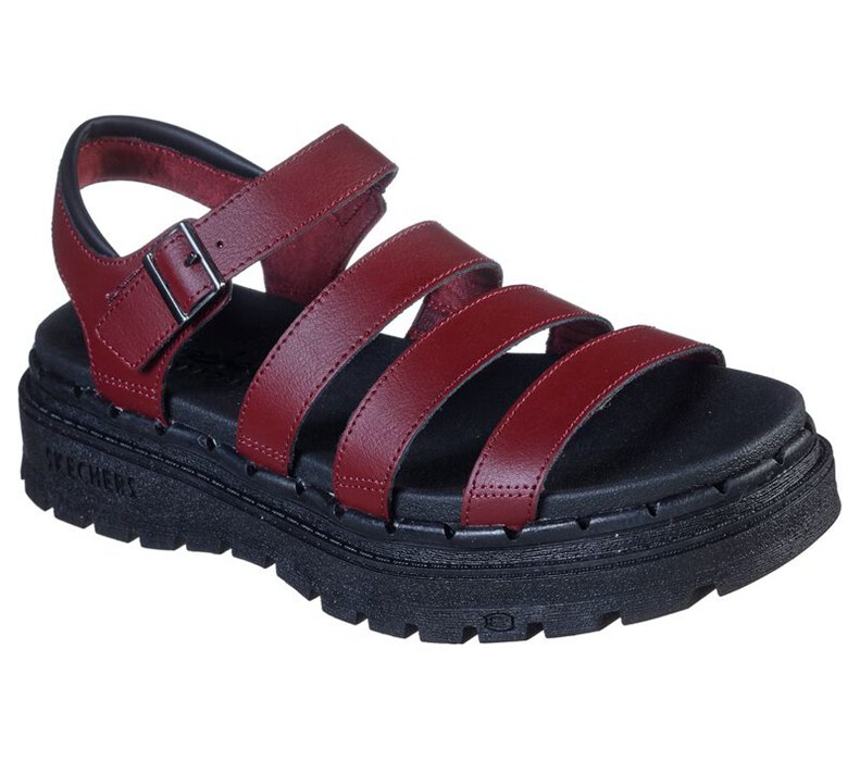 Skechers Jammers - Poppin' - Womens Sandals Burgundy [AU-SH4302]